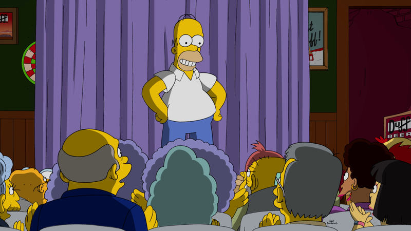 Illustration for article titled The gimmick is the least impressive part of a funny Simpsons